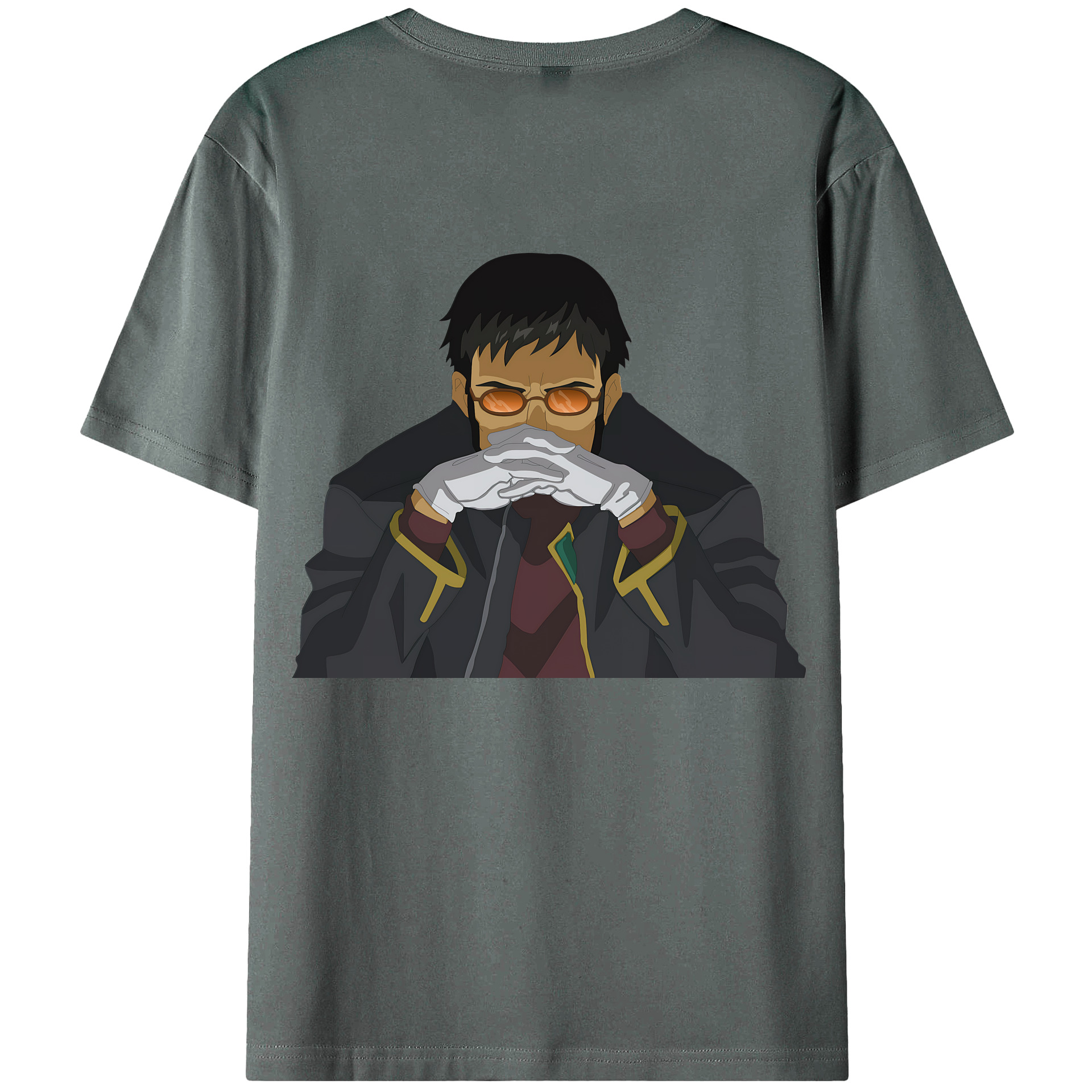 （画像用） EVA 新世紀エヴァンゲリオン 綿100％ メンズ半袖Tシャツ（バックプリント） 通気性